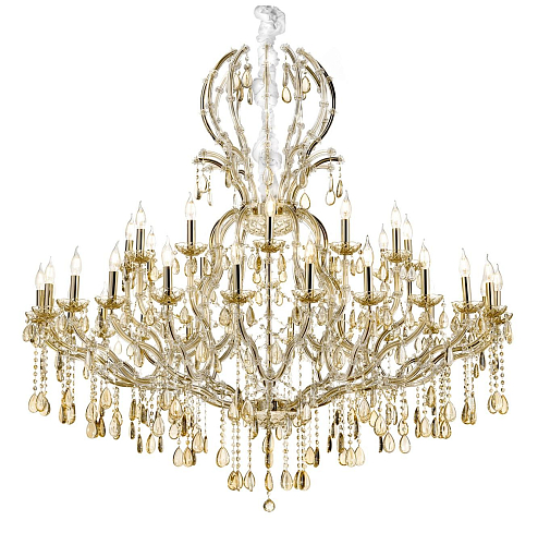 Lustre Mariateresa avec Gouttes en Verre Miel