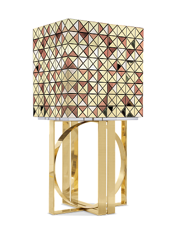 Armoire Accents Dorés Mosaic