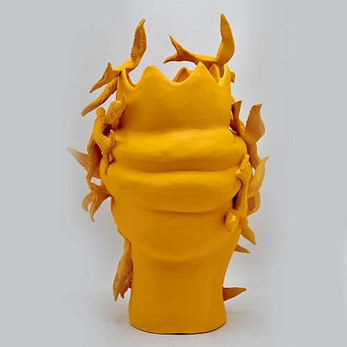 Sculpture Tête De Maure Orange