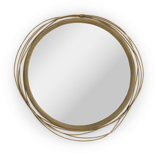 Miroir Mural Rond en Laiton