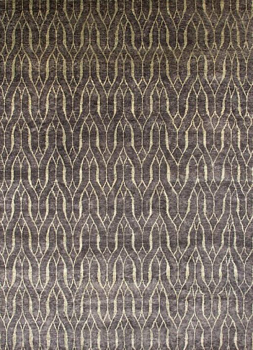 Tapis en Laine Ikat Noué à la Main