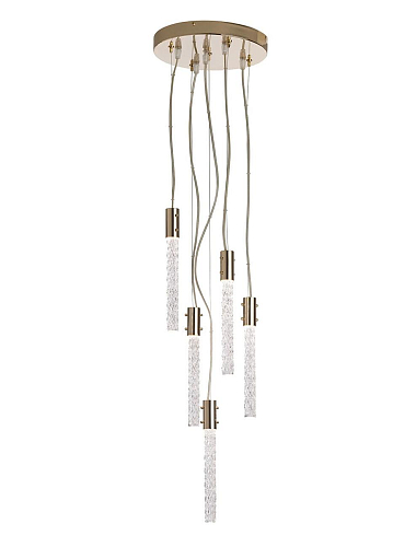 Suspension Losange en Cristal Finition Or