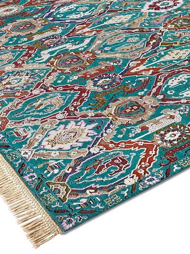 Tapis de luxe fait main KavaBagh Vert