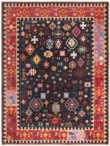 Tapis de luxe fait main Tissage Plat