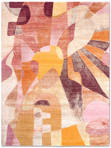 Tapis de luxe Coucher de Soleil Rouge