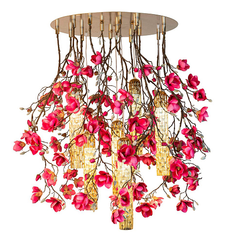 Lustre rose et or Magnolia