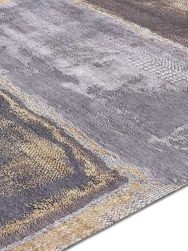 Tapis tissé main Gold Argent