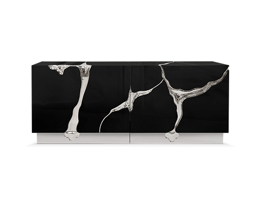 Buffet Argent & Noir Fissure