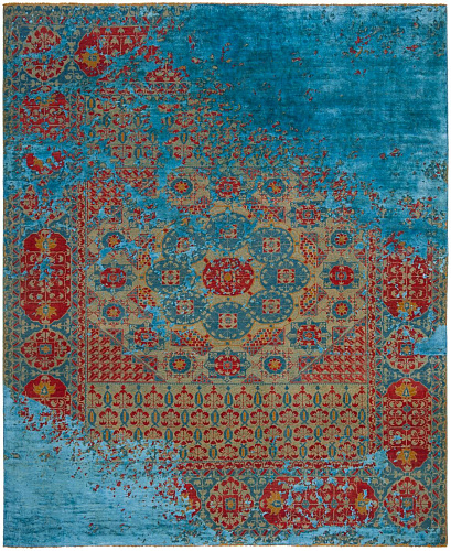 Tapis Mamluk Kensington Raved Bleu