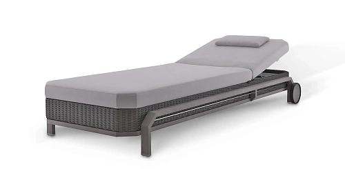 Chaise Longue Grise Heritage
