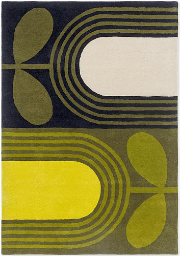 Tapis design en laine Striped Tulip Seagrass 160307