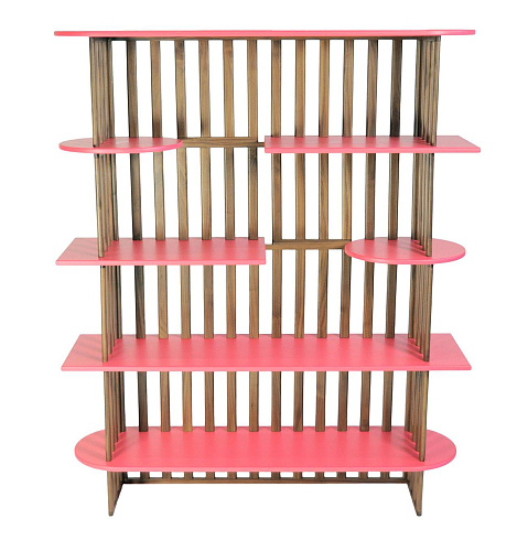 Étagère Rose à Cinq Niveaux