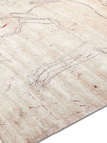 Tapis Antilope Bleu sur Rose Cuivré