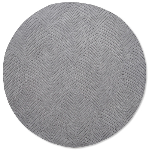 Tapis rond Folia Gris Frais