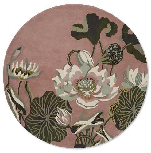 Tapis rond Waterlily Rose Poudré