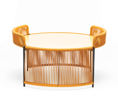 Table Basse de Jardin Ronde Jaune Altana ME