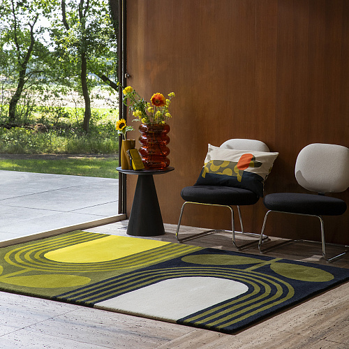Tapis design en laine Striped Tulip Seagrass 160307