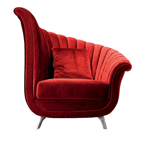 Fauteuil en velours rouge