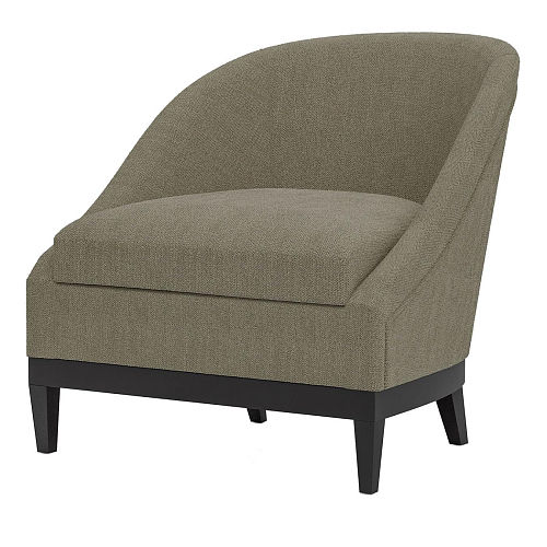 Fauteuil en tissu et bois
