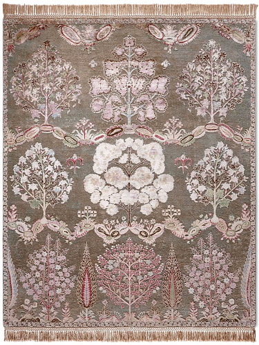 Tapis fait main de luxe Mughal