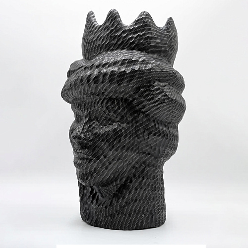 Sculpture Tête De Maure Grise