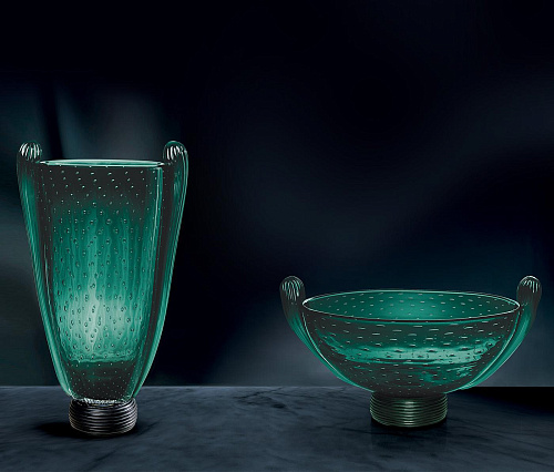 Coupe verte en verre de Murano