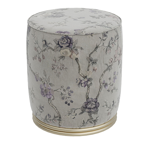 Pouf rond brodé