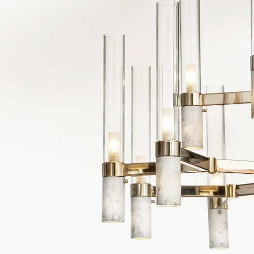 Lustre en Marbre de Carrare et Verre