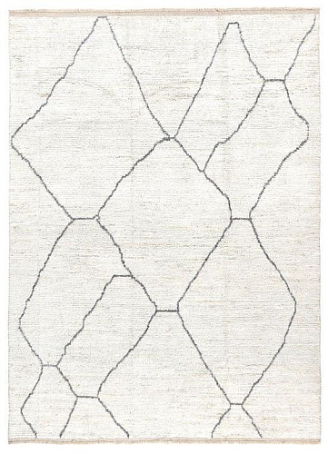 Tapis Berbère Blanc à Poil Long