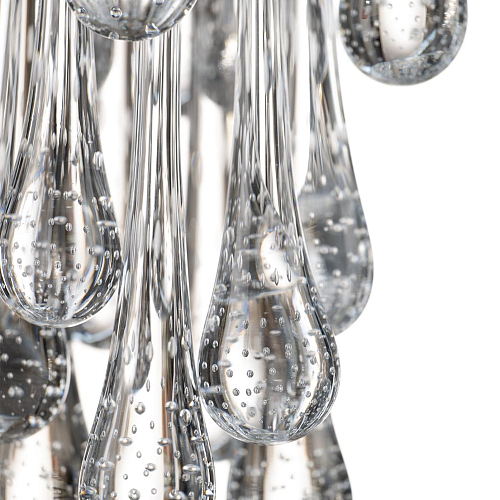 Lustre Gouttes de Murano Contemporain Finition Or Doux