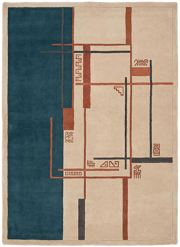 Tapis Architect Lines Teal