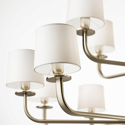 Lustre 15 Lumières Or Pâle Brossé