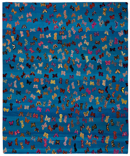 Tapis Petit Papillon Bleu