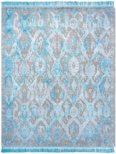 Tapis de luxe fait main KavaBagh Bleu