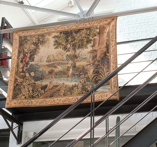 Tapisserie Verdure Horizontale aux Oiseaux