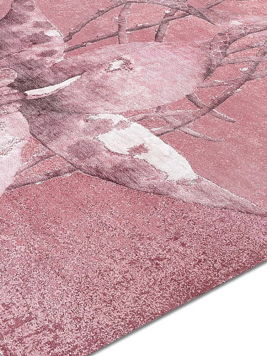 Tapis noué main Orchidée