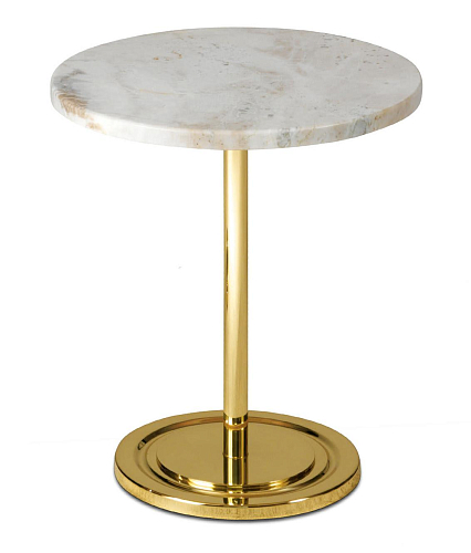 Table d'appoint basse avec plateau en marbre