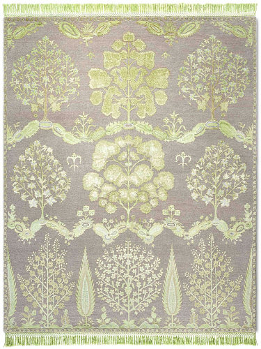 Tapis fait main de luxe Mughal Vert