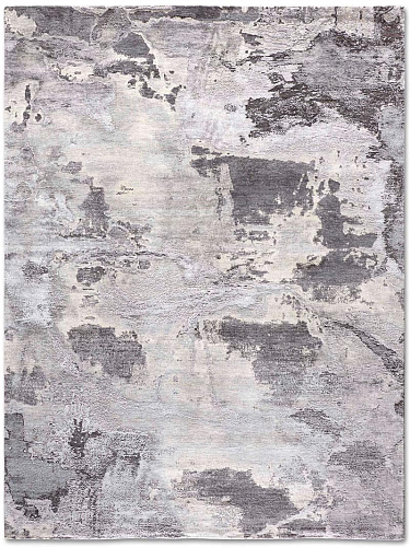 Tapis noué main Gris Clair