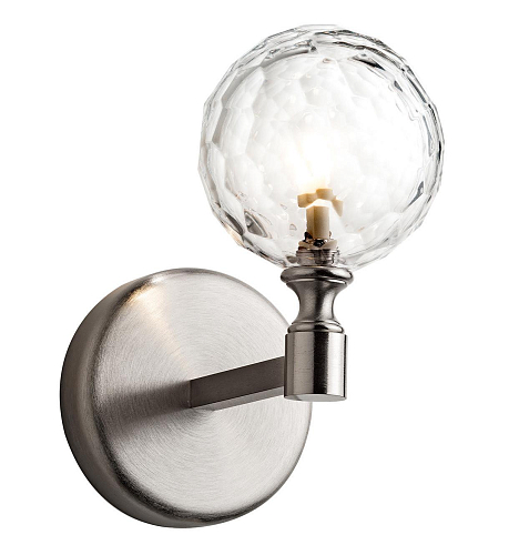 Applique Murale Florentine en Cristal Brossé Nickel