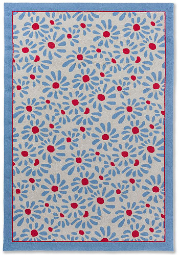 Tapis d'Extérieur Bleu Ciel Marguerite