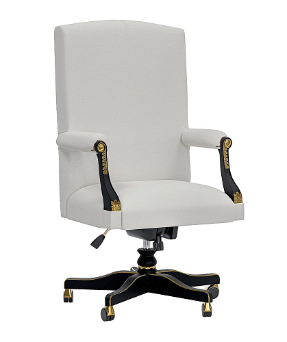 Chaise de bureau pivotante en cuir