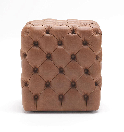 Pouf en cuir Clod