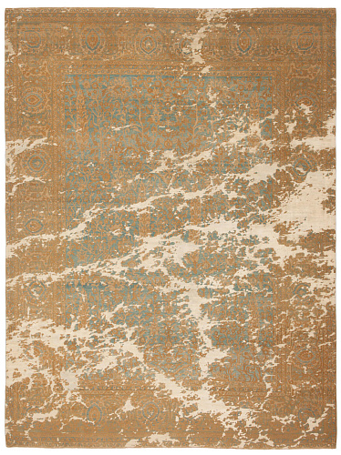 Tapis Tabriz Wooster Ciel Bleu Clair Doré Soie