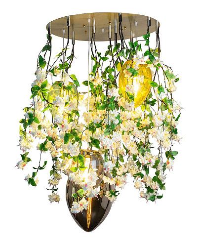 Lustre en cascade Crystal Egg