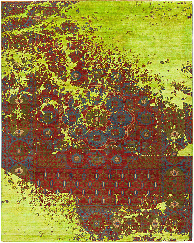 Tapis Mamluk Kensington Raved Vert Néon