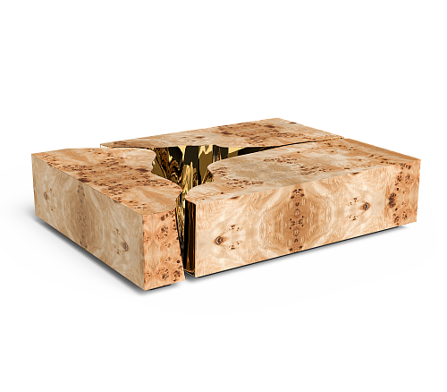 Table Basse Peuplier Fissure