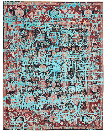 Tapis Bidjar Waterloo Paix Noir Phirozzi Soie