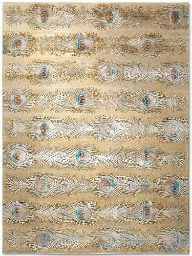Tapis de luxe fait main Plumes Lane