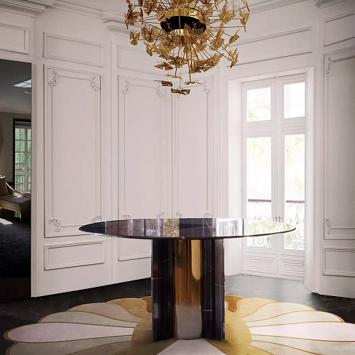 Table de Salle à Manger Paris Marbre Nero Marquina